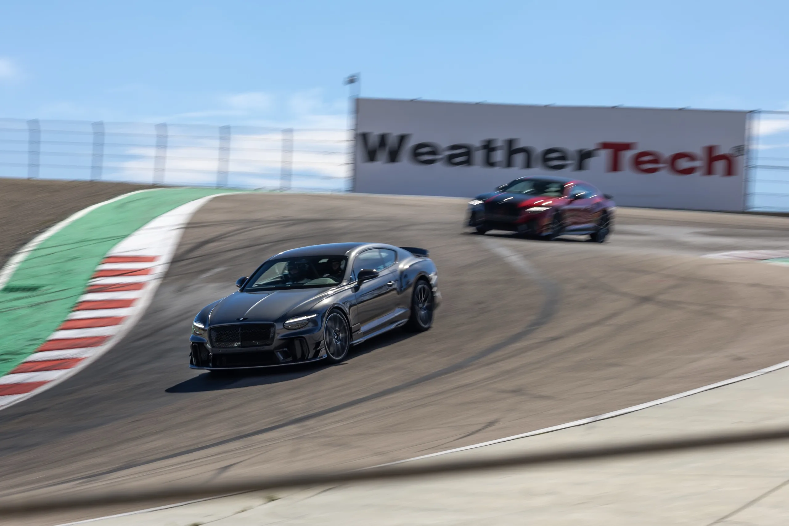 Bentley Supersports Returns as a Powerful Rear-Drive Coupe A pair of Bentley Supersports coupes descend through the Corkscrew at Laguna Seca