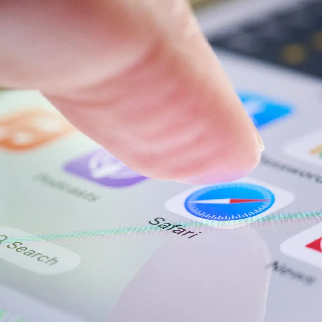 iOS 27 Safari Adds 3 Powerful Tools for Tab Hoarders The Apple Safari app on a smartphone arranged in Germantown New York US on Wednesday May 7 2025. Apple Inc. is actively.